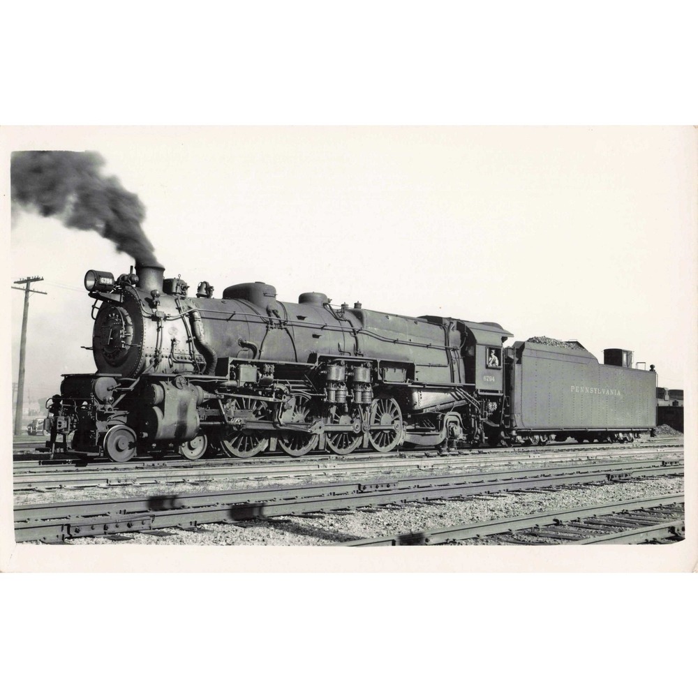 RPPC PRR Pennsylvania Railroad M1 Steam Locomotive 6794 Real Photo Postcard